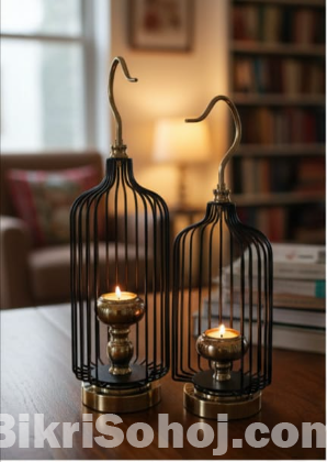 প্রিমিয়াম ভিন্টেজ ক্যান্ডেল হোল্ডার - ২ পিসের সেট